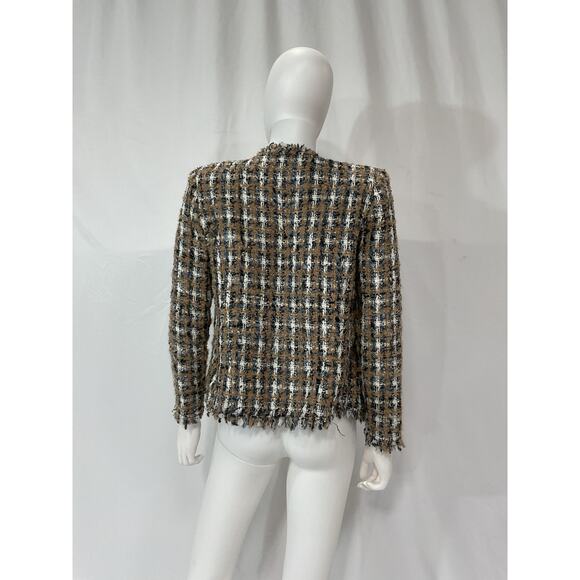 Iro 'Vella' Brown Wool-Blend Jacket Size 36 - Picture 3 of 5